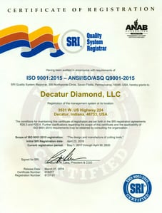 DecaturDiamond_ISO Certificate2015